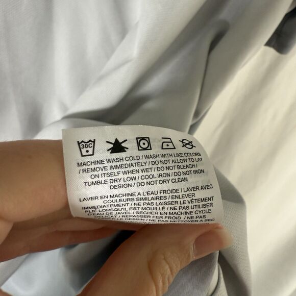 Nike Golf Polo Men's Large Grey Short Sleeve Standard Fit Dri-Fit 2 Tone Polyest - Picture 10 of 14